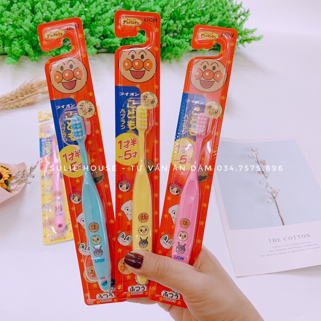 Bàn chải Lion nội địa Nhật cho bé từ 0-3 tuổi, 1-5t,6-12t