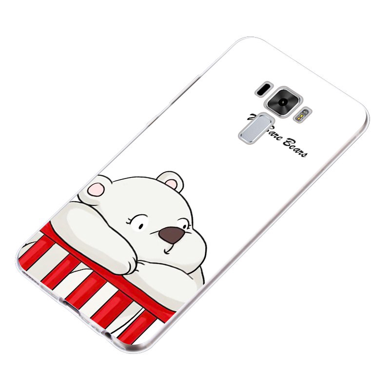 Asus Zenfone 2 3 4 Laser Selfie Max Pro Plus M1 M2 Bear Pattern-5 Soft Silicon Case Cover