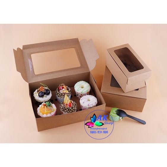 SET 5 HỘP GIẤY CUPCAKE 6 BÁNH