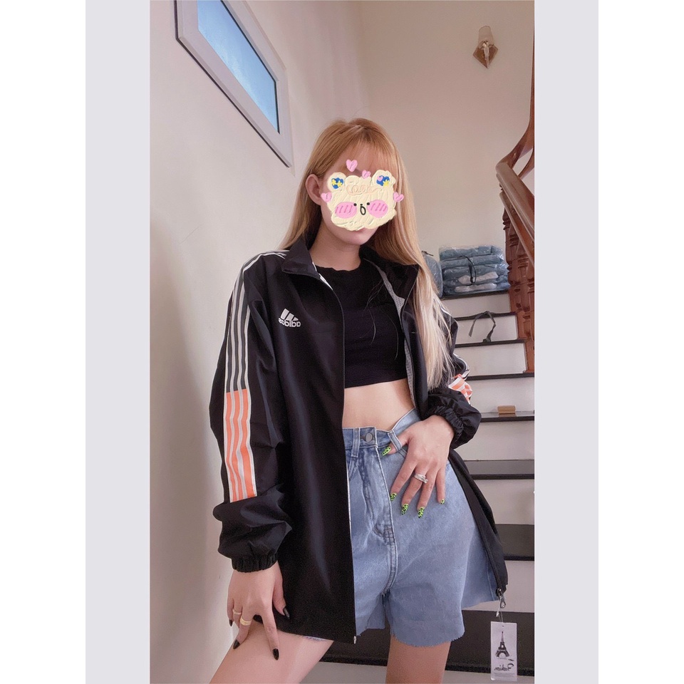 Áo khoác  unisex form rộng- Áo  khoá Adidas SIÊU HOT kẻ sọc,có 4 màu,freesize