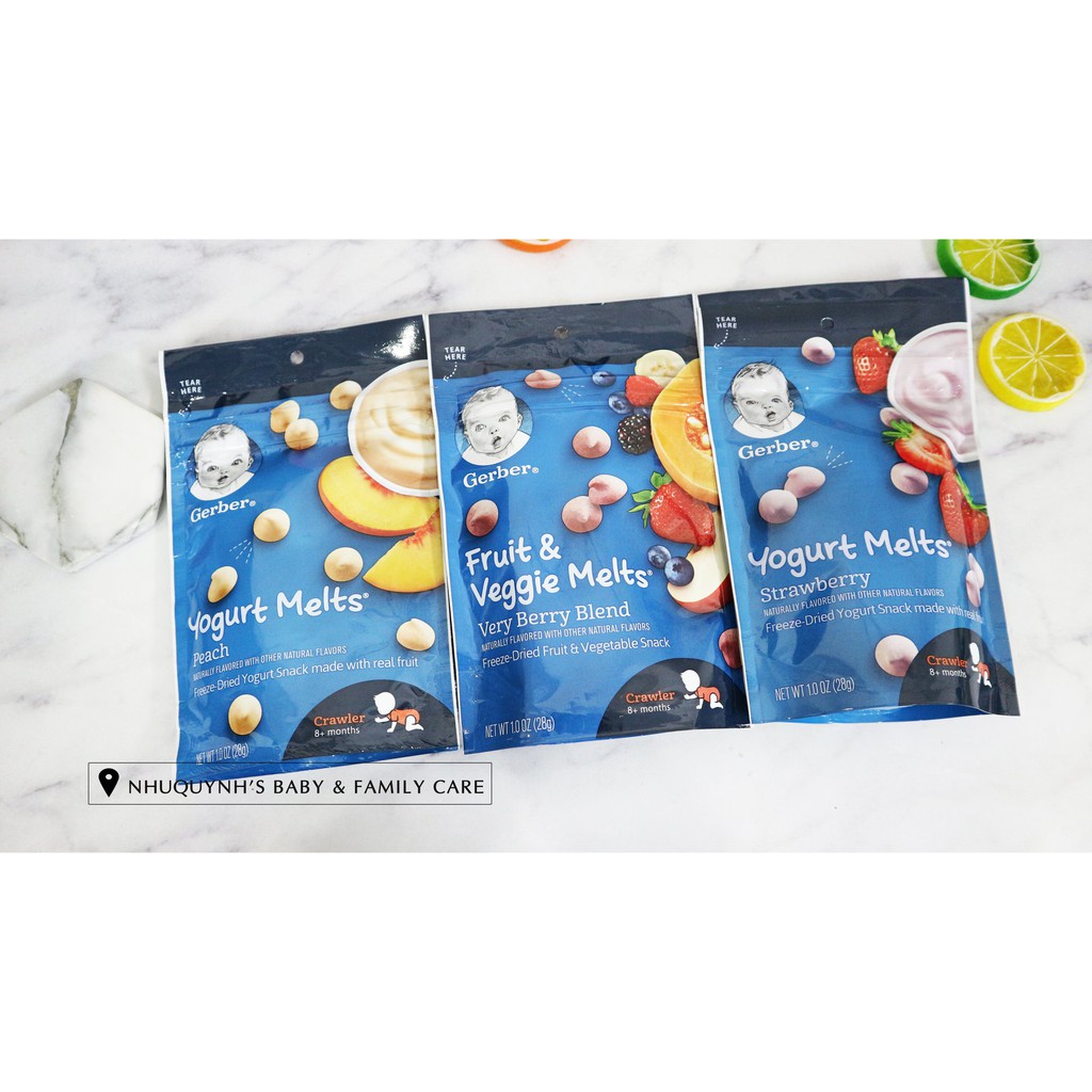 Sữa chua khô Gerber cho bé 8 tháng (28g)
