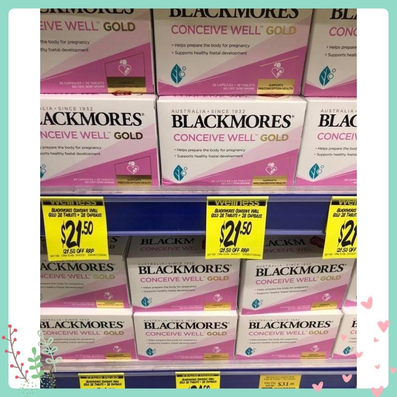 Viên uống tăng khả năng thụ thai Blackmores Conceive Well Gold - Úc 56v