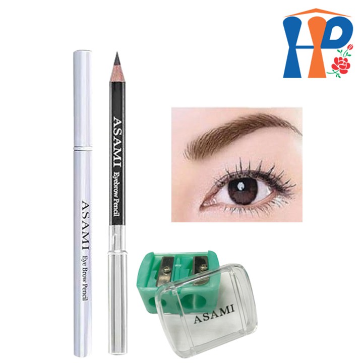 Combo Chì vẽ mày Asami (2 Chì mày BR03 - tông nâu đen  + Chuốt chì) - Eyebrow Pencil and Sharpener | BigBuy360 - bigbuy360.vn