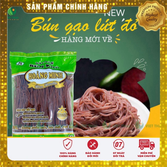 Bún Gạo Lứt Đỏ 500G Hoàng Minh Hỗ Trợ Giảm Cân Ăn Kiêng *FREESHIP* Bún Gạo Lức Giảm Cân Ăn Kiêng