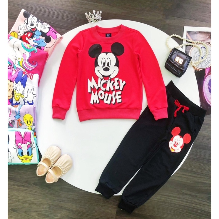 Bộ nỉ da cá g.ap bé gái đại 4-14y vnxk