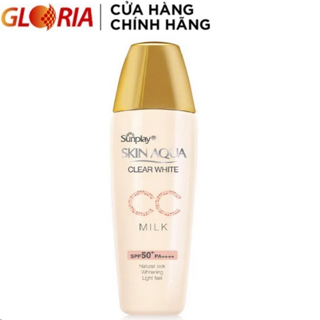 Sữa Chống Nắng Tạo Nền Trắng Mịn Sunplay Skin Aqua Clear White CC Milk 25g