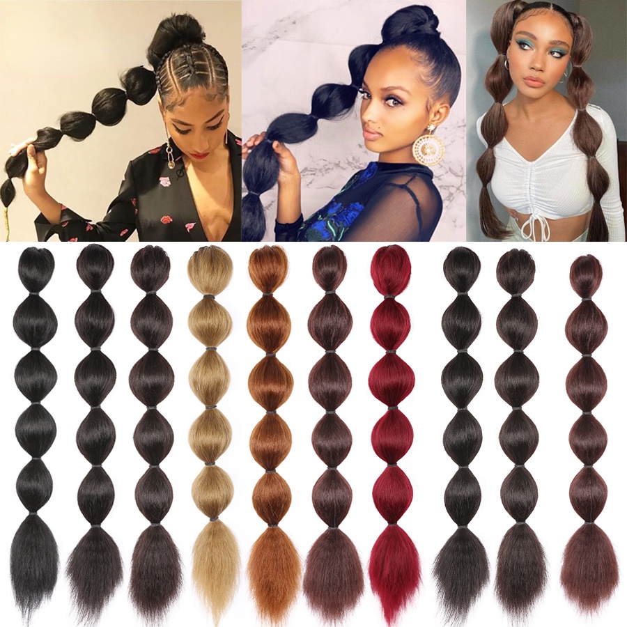 Dây Buộc Tóc Đuôi Ngựa Thẳng Dài 22Inches Tạo Kiểu Tóc Đuôi Ngựa Phồng Dễ Thương Cho Bạn Gái