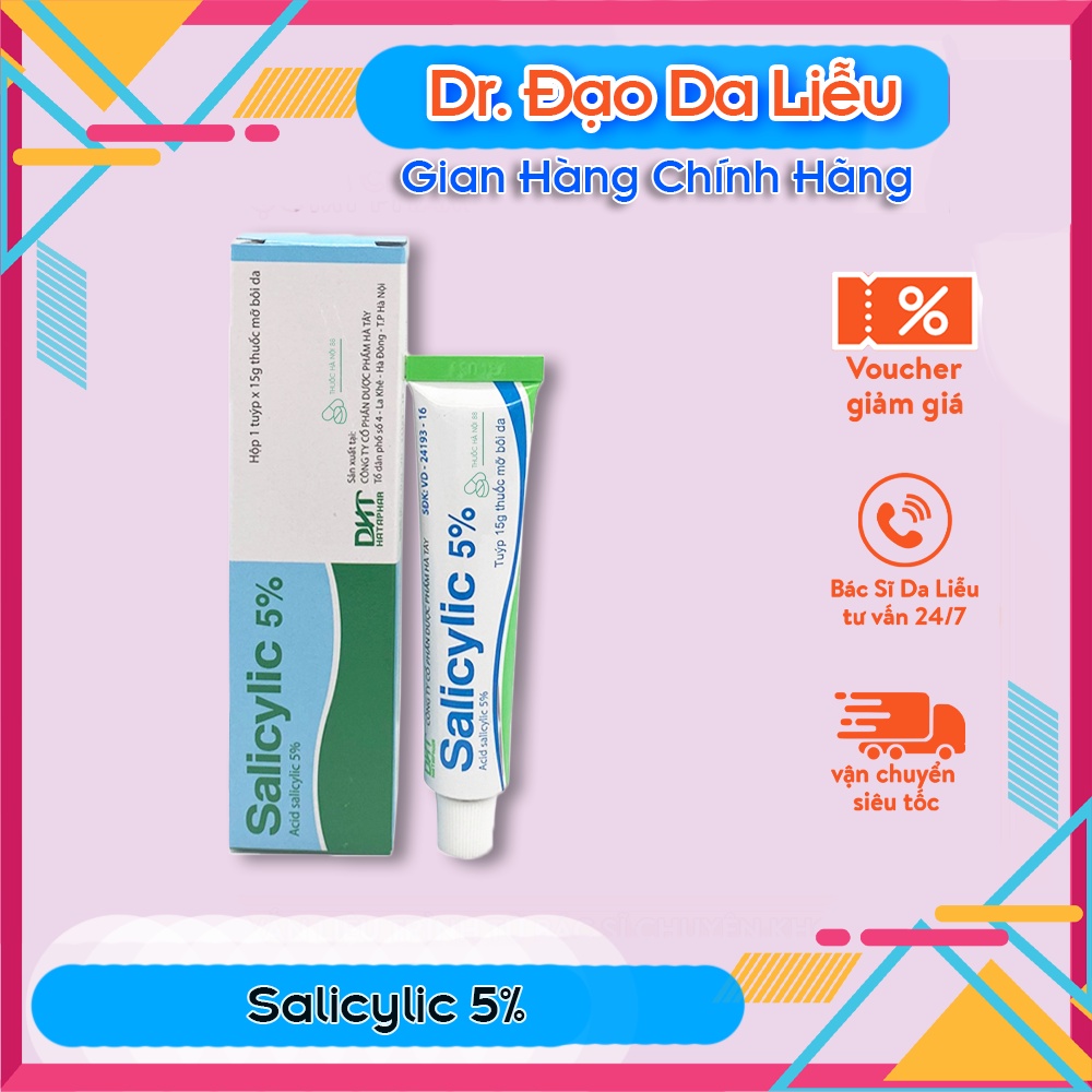 [Chính Hãng] Kem Bôi Ngoài Da Làm Mềm Da Salicylic 5% Dht 15G - Dr.đạo