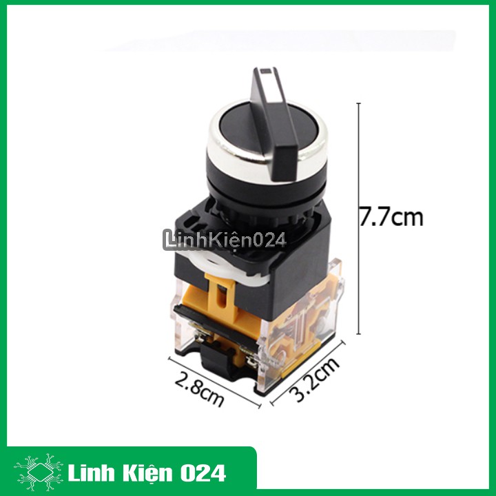 Công Tắc Xoay 2 Vị Trí LA38 380V-10A Tự Hồi ( Xoay Nhả)