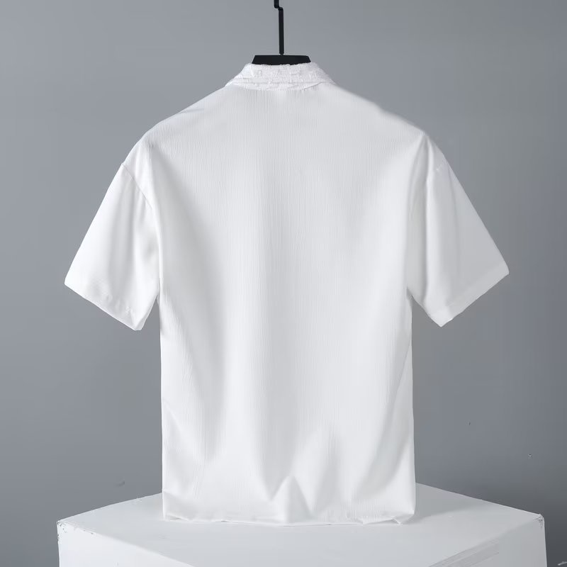 Áo Thun polo Tay Ngắn Dáng Rộng Cài Nút Thoáng Khí Thoải Mái Phong Cách Hip Hop Đường Phố Nhật Bản Cho Nam Cỡ M-3XL