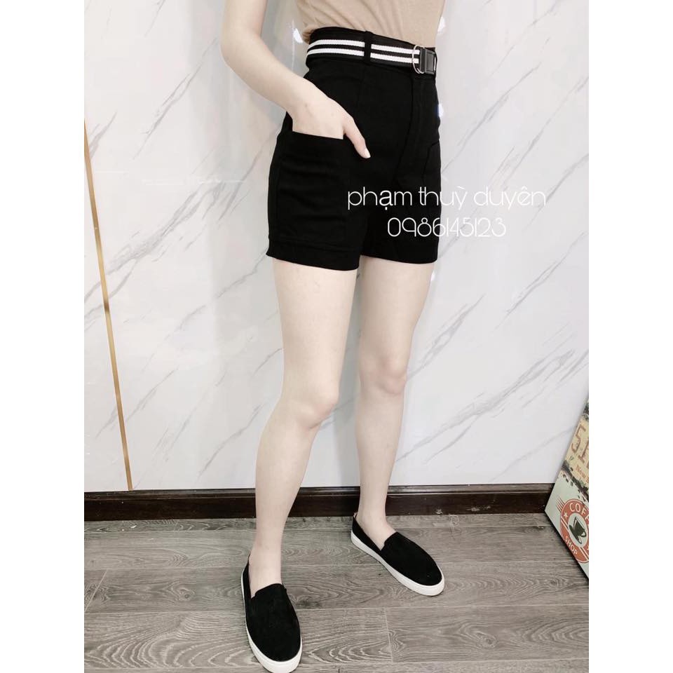 Quần Short Thô 109 Kèm Belt Sọc (Kèm Ảnh Thật)_Xưởng May Quang Anh