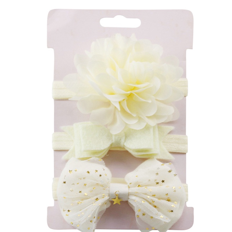 Set 3 Băng Đô Nơ Thời Trang Cho Bé Gái