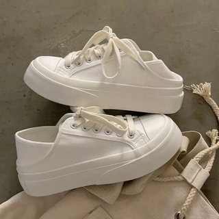 GIÀY ĐẠP GÓT ulzzang đế dày bánh mì vải canvas