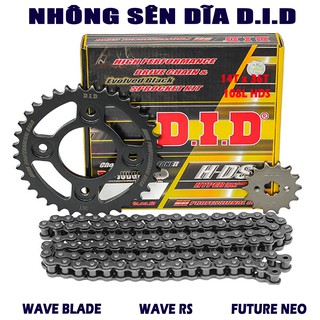 Nhông sên dĩa Wave RS Future Neo Wave Blade - Sên đen 10 ly Thái Lan