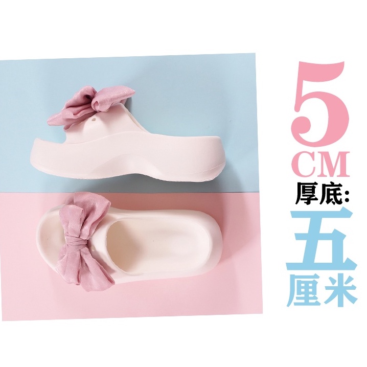 🎀 COOL A Mát Mẻ Một cm ins Mới Dép Xốp Đế Dày Chống Trượt Cảm Giác Khi Đi Biển Trong Nhà / Ngoài Trời Cho Nữ Cát biển cao tầng dép trong nhà không xỏ lá Phụ nữ mang dép ở ngoài