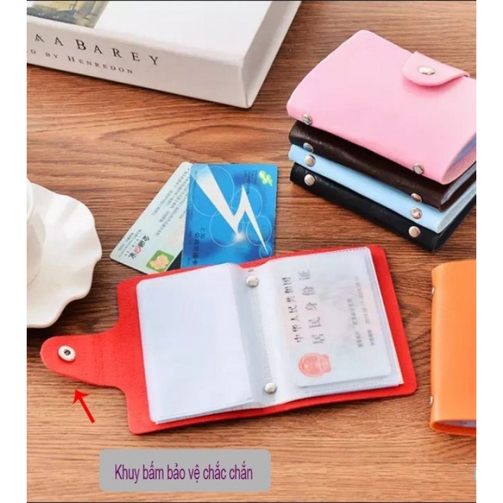 Ví đựng thẻ cầm tay, ví mini 12 ngăn, màu giao ngẫu nhiên
