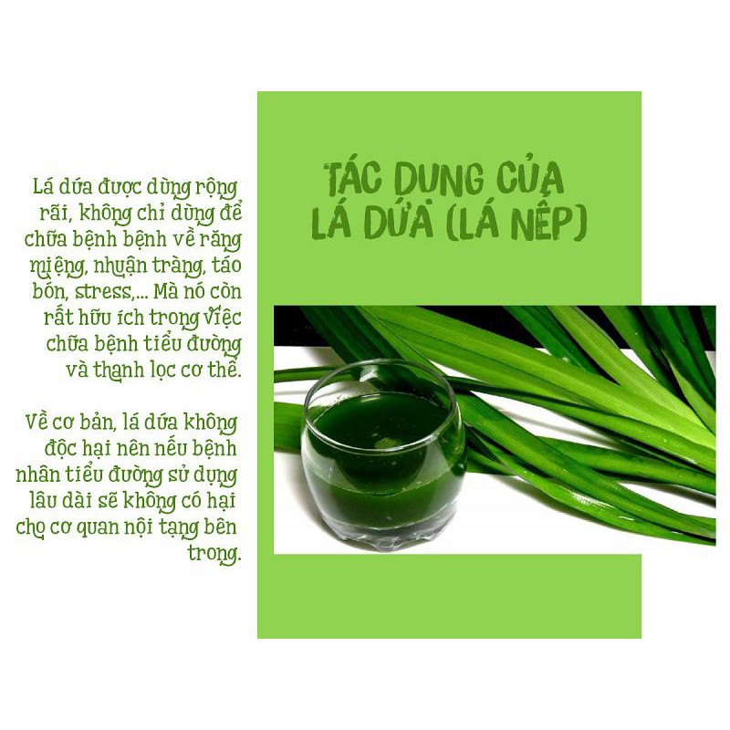 Bột lá dứa Dalahouse nguyên chất giúp tạo màu, tạo mùi tự nhiên cho món ăn thức uống - Túi 50g