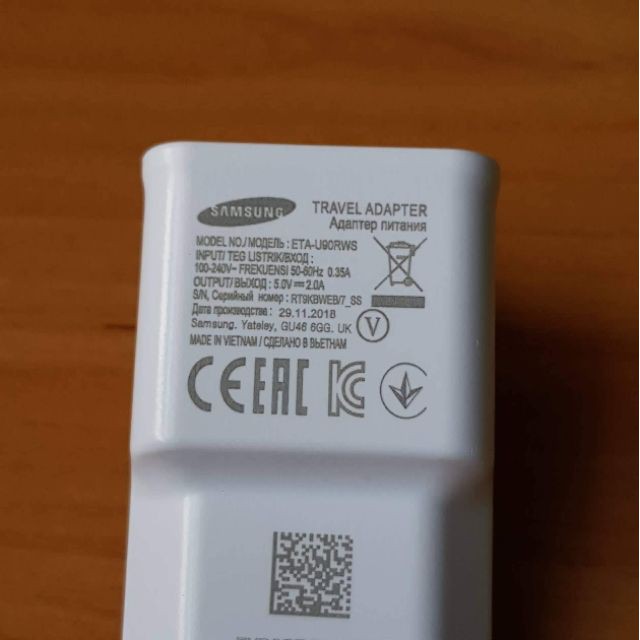 [CỦ SẠC]⚡𝐂𝐀𝐎 𝐂𝐀̂́𝐏⚡ SAMSUNG 10W (5V - 2A) SSVN NEW 100%