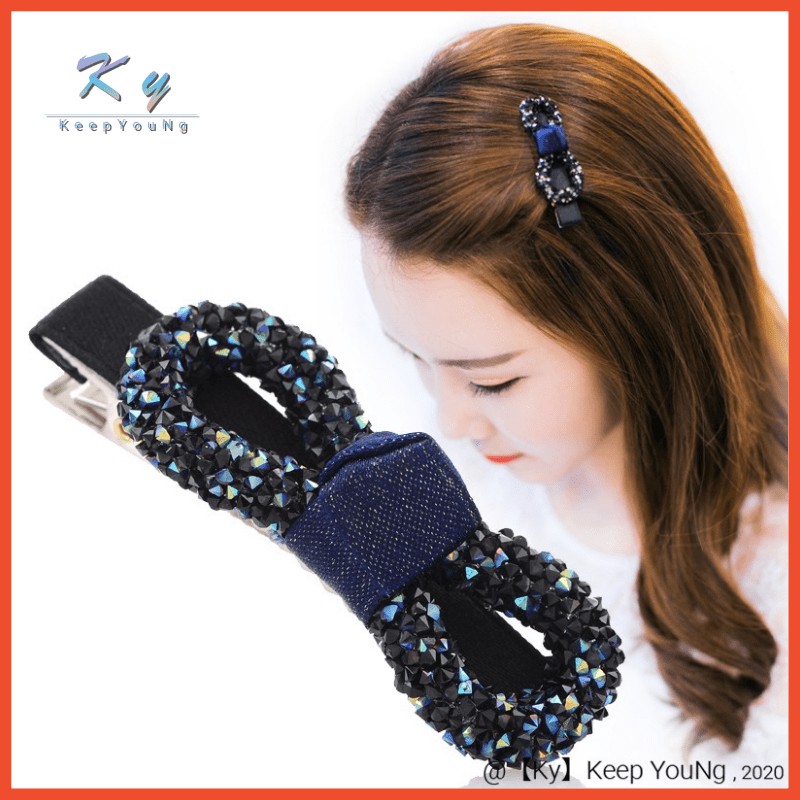 Nơ kẹp tóc phụ kiện tóc rhinestone kẹp bên hàn quốc kẹp tóc mái ngố kẹp bấm kẹp kẹp đầu kẹp tóc ngắn mũ đội đầu