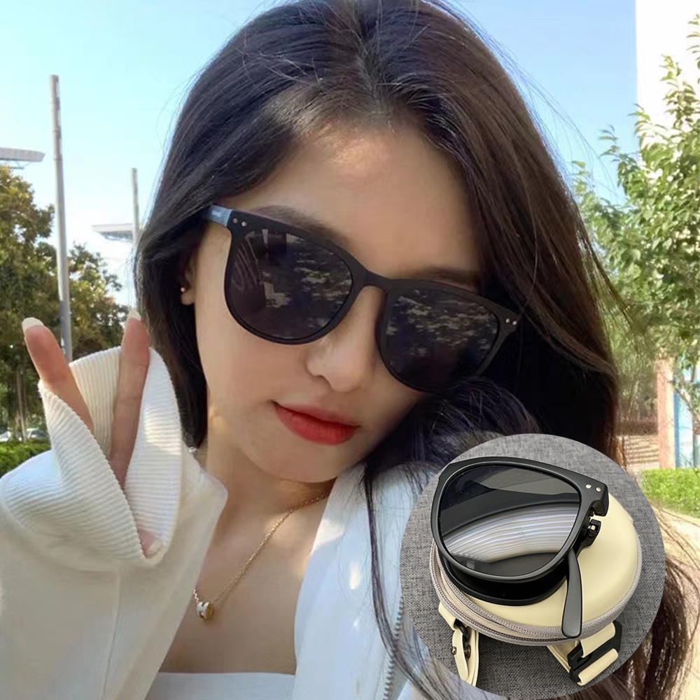 iF YOU Kính mát   phân cực dạng gập phong cách cổ điển Hàn Quốc cho nữ