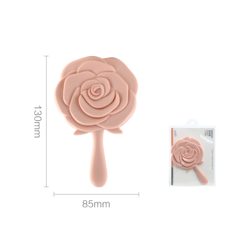 [Hàng mới về] Gương trang điểm cầm tay thiết kế hình hoa hồng dễ thương