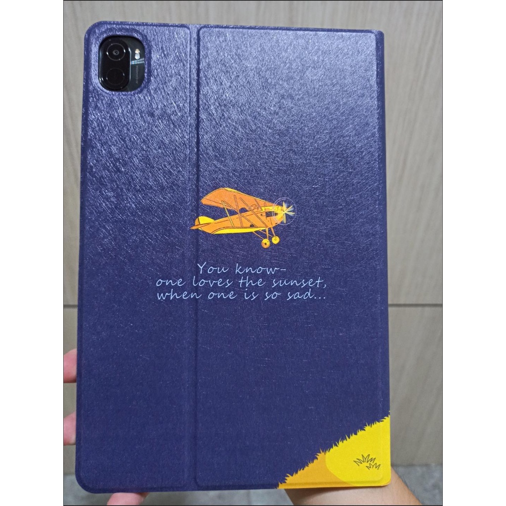 Bao Da Máy Tính Bảng PU Viền Silicon Dẻo In Hình Hoàng Tử Mèo/ Phi Hành Gia Chống Rơi Cho Xiaomi Pad 5 Pro 11 Inch Ốp