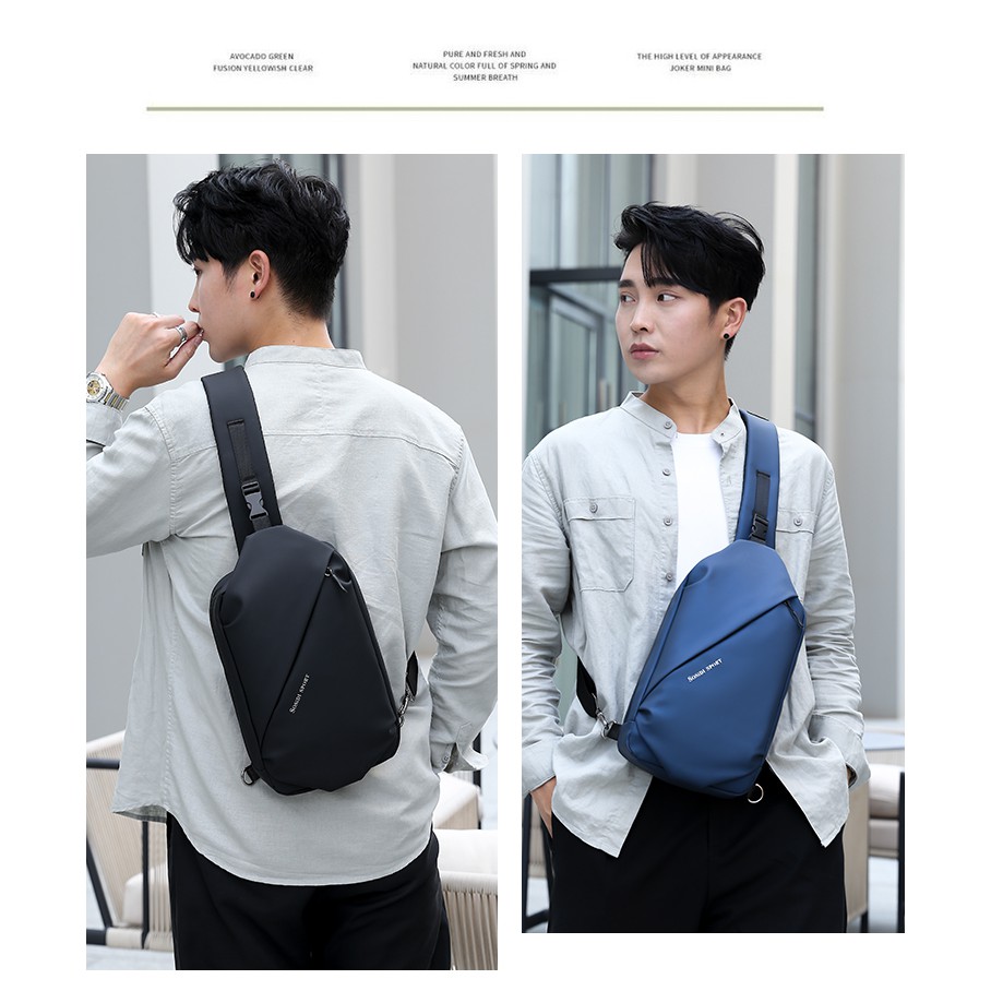 Túi đeo chéo ngực đa năng chống thấm nước phong cách Nhật Bản thời trang cho nam | BigBuy360 - bigbuy360.vn