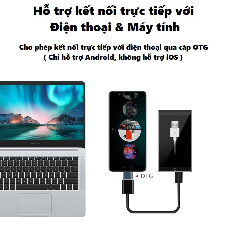 Máy nghe nhạc MP3/MP4 RUIZU H1 Màn hình cảm ứng Kết nối Bluetooth Dung lượng 8/16/32GB Thu âm Nghe ebook
