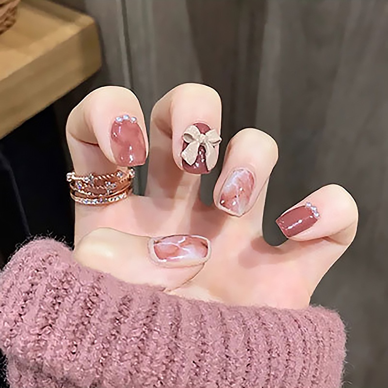 Bộ móng tay giả đính đá trang trí nghệ thuật