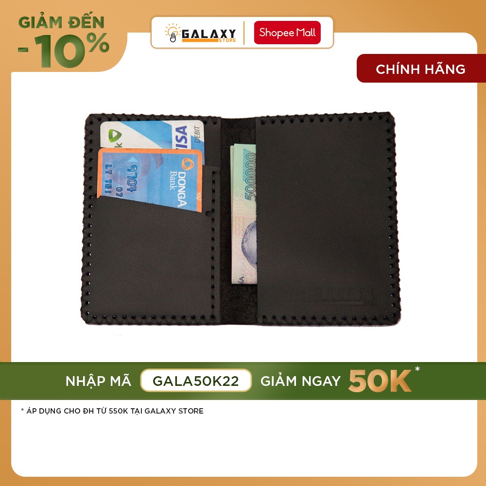 Ví Nhỏ Nam Nữ Handmade Da Thật Galaxy Store GVM03  Tặng Ví Móc Khóa