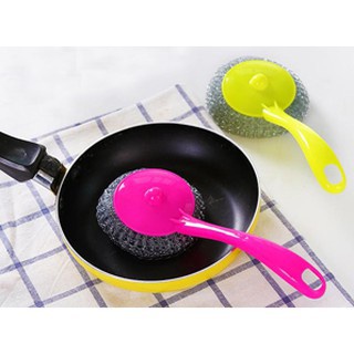 Cây Chà Xoong Nồi Có Tay Cầm Dễ Dàng Vệ Sinh Đánh Bay Vết Bẫn