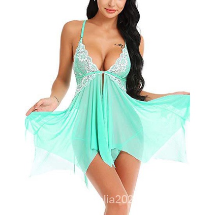 Đầm Lưới Hai Dây Xuyên Thấu Phong Cách Âu Mỹ Mới Gợi Cảm Cho Nữ