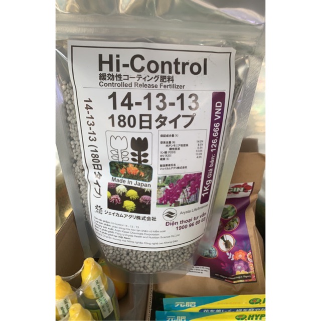 Phân chì tan chậm Nhật Bản 14-13-13 Hi Control gói 200gr 5.0