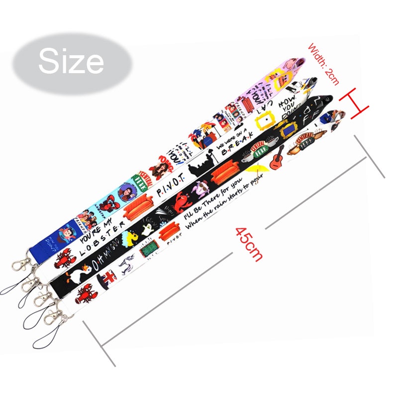 Dây Đeo Cổ Gắn Thẻ Tên Bảo Vệ Điện Thoại/Chìa Khóa Họa Tiết TV US