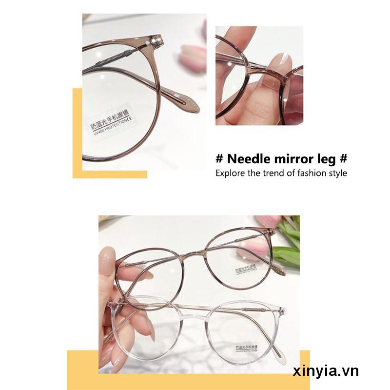 Mắt Kính Gọng Tròn Chống Ánh Sáng Xanh Thời Trang Hàn Quốc Cho Nam Nữ