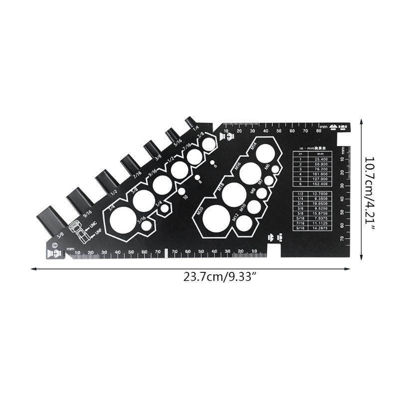 Bu Lông Đo Lường Màu Đen 9.33x4.21inch Tiện Lợi