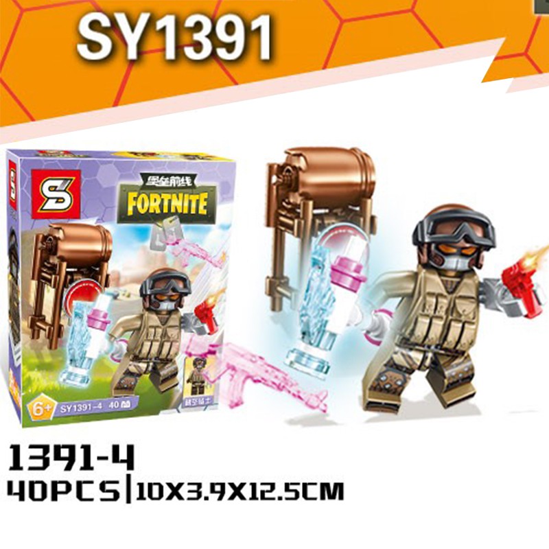 Lego Fortnite - Đồ Chơi Lego Minecraft 8 In1 - 1 Nhân Vật  30 - 50 Chi Tiết - Giao Ngẫu Nhiên