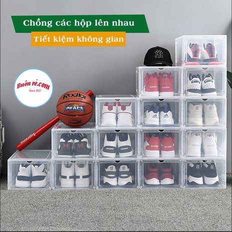 Hộp đựng giày size lớn nhựa cứng có nắp cửa trong suốt Việt Nhật hàng cao cấp (MS:3869) -Buôn rẻ 01278