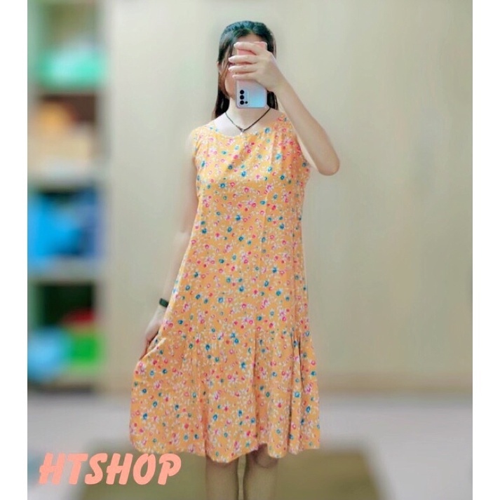 🌼Váy lanh Việt Thắng đuôi cá sát nách (ảnh tự chụp) | BigBuy360 - bigbuy360.vn