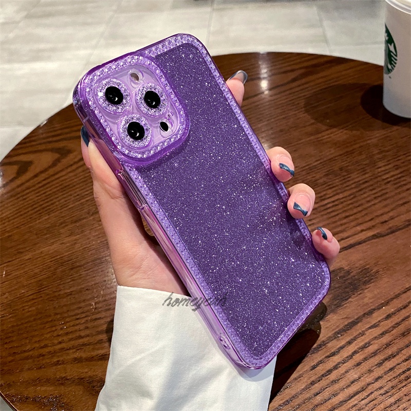 Ốp Điện Thoại Dẻo Trong Suốt Lấp Lánh Chống Sốc Cho iPhone 12 11 13 Pro Max ip12