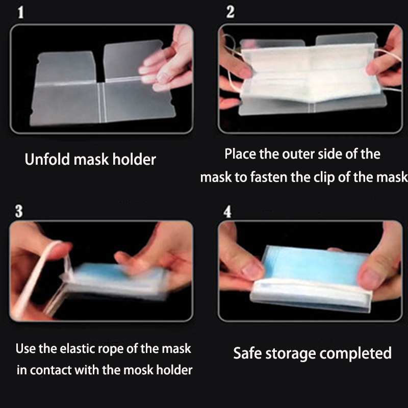 Mini Portable Disposable Masks Storage Clip/ Reusable Foldable Mask Safe Pollution Free Dustproof Clip