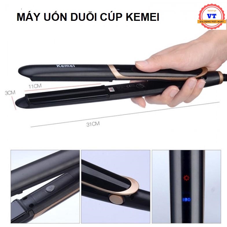 Máy kẹp, duỗi, ép tóc,uốn cúp xoăn lọn đa năng Koremi NA_8868 Bán chạy số 1, máy duỗi tóc Kailexin, máy duỗi KEMEI 2219