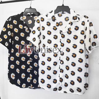 [ẢNH THẬT] Sơ mi hoa cúc cổ vest form rộng