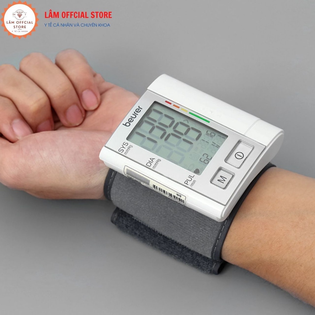 Máy đo huyết áp ,máy đo huyết áp cổ tay BEURER BC40 đạt chuẩn WHO đo huyết áp đo nhịp tim cảnh bảo rối loạn bảo hành 36T