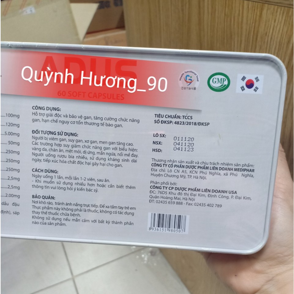 Viên uống hỗ trợ chức năng gan ADUS hộp 60 viên
