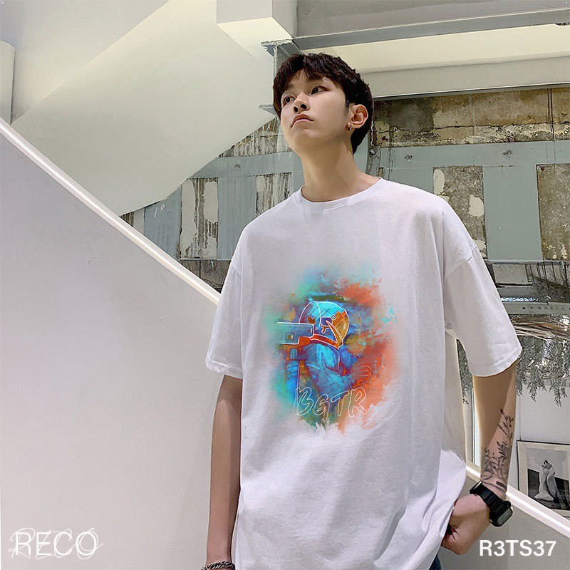 Áo thun, phông nam nữ Hàn Quốc cao cấp dáng rộng tay lỡ T-Shirt Loose R3TS37 Unisex