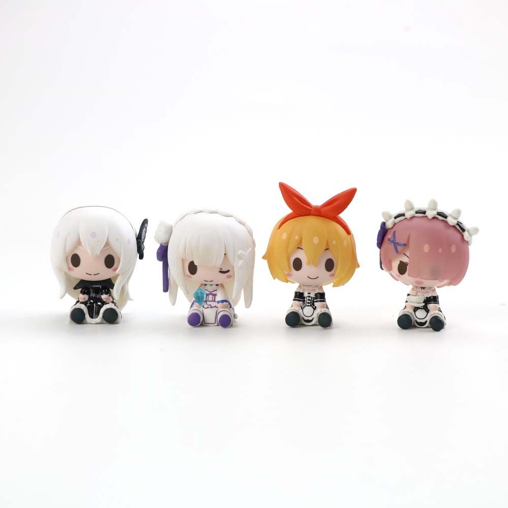 Set 7 Mô Hình Nhân Vật Emilia Rem Anime Re: Zero Dễ Thương Dùng Trang Trí