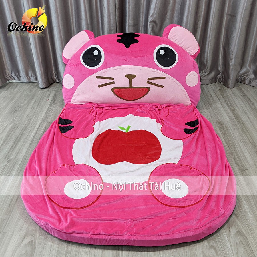 Nệm thú bông, Giường HÌnh Thú Ngộ Ngĩnh cho bé Handmade cao cấp size 1m6-1m1 (Có sẵn)