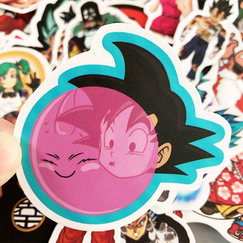 lanfy1 50Pcs/100Pcs Anime Dragon Ball Stickers Super Saiyan Goku Stickers Decal Snowboard Luggage Car Fridge Sticker