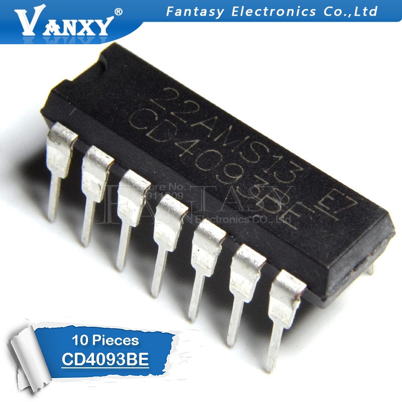10 Chiếc CD4093BE HCF4093BE DIP14 CD4093 DIP 4093 DIP-14 4093BE IC Mới Và Nguyên Bản